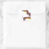 Grappig schattig teckel voor lange hond ouder vierkante sticker (Tas)