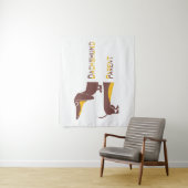 Grappig schattig teckel voor lange hond ouder wandkleed (In situ)