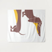 Grappig schattig teckel voor lange hond ouder wandkleed (Voorkant (horizontaal))