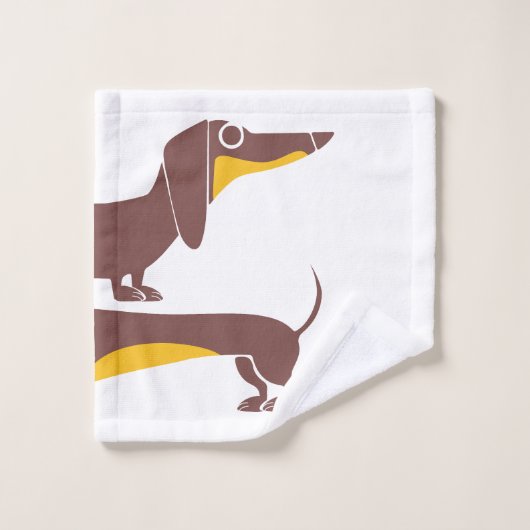 Grappig schattig teckel voor lange hond ouder washandje (Wasdoekje)