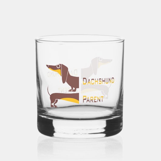 Grappig schattig teckel voor lange hond ouder whisky glas (Voorkant)
