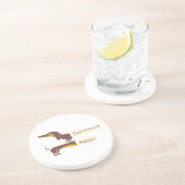 Grappig schattig teckel voor lange hond ouder zandsteen onderzetter (Zijkant)