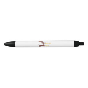 Grappig schattig teckel voor lange hond ouder zwarte inkt pen