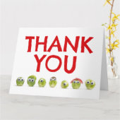 Grappig schattig uniek bedankje voor vegetariërs kaart (Gele Bloem)