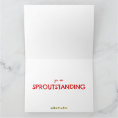 Grappig schattig uniek bedankje voor vegetariërs kaart (Binnen)