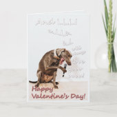 Grappig, schattig, Valentijnsdag, zingende hond, l Kaart (Voorkant)