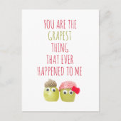 Grappig schattig vegans grapest ding valentijn bri briefkaart (Voorkant)