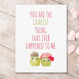 Grappig schattig vegans grapest ding valentijn bri briefkaart