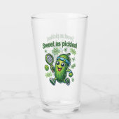 Grappig Schattig Zoet als Augurken Pickleball Glas (Achterkant)