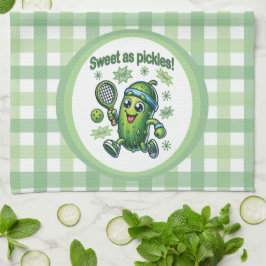 Grappig Schattig Zoet als Augurken Pickleball Theedoek