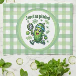 Grappig Schattig Zoet als Augurken Pickleball Theedoek
