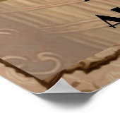 Grappig schattig zwart kattenwasgoed poster (Hoek)