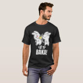 Grappig Schattige Anime Baka Rabbit Bunny Slap Bak T-shirt (Voorkant volledig)