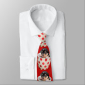 Grappig schattige baby Chihuahua in de mok van rod Stropdas (Gebonden)