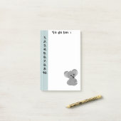 Grappig schattige baby koala" om een lijst te make post-it® notes (Op bureau)