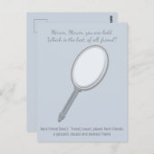 Grappig, Schattige Beste Vriend Wens, Foto  Mirror Briefkaart (Voorkant / Achterkant)