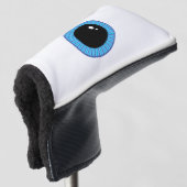 Grappig Schattige Blauw Oogbal Golfheadcover (3/4 voorkant)