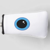 Grappig Schattige Blauw Oogbal Golfheadcover (Voorkant)
