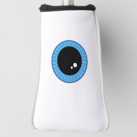 Grappig Schattige Blauw Oogbal Golfheadcover (Draai 90)