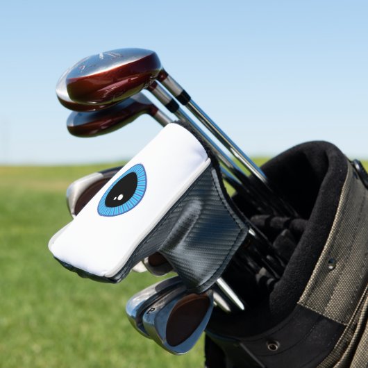 Grappig Schattige Blauw Oogbal Golfheadcover (Insitu)