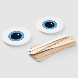 Grappig Schattige Blauw Oogbal Handwaaier