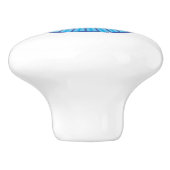 Grappig Schattige Blauw Oogbal Keramische Knop (Zijkant)