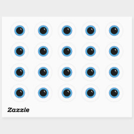 Grappig Schattige Blauw Oogbal Ronde Sticker