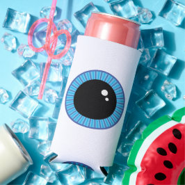Grappig Schattige Blauw Oogbal Seltzer Blikjeskoeler