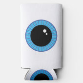 Grappig Schattige Blauw Oogbal Seltzer Blikjeskoeler (Achterkant)