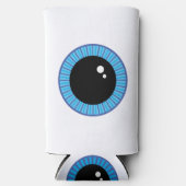 Grappig Schattige Blauw Oogbal Seltzer Blikjeskoeler (Voorkant)