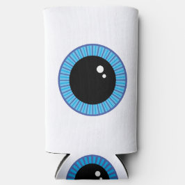 Grappig Schattige Blauw Oogbal Seltzer Blikjeskoeler