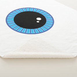 Grappig Schattige Blauw Oogbal Sherpa Deken