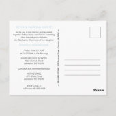 Grappig Schattige Blauw Polka Dots Afstudeerder Fo Briefkaart (Achterkant)