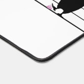 Grappig Schattige Bubblegum Vogels op een Draadwit Bureaumat (Hoek)