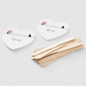 Grappig Schattige Bubblegum Vogels op een Draadwit Handwaaier (Niet-gemonteerd)