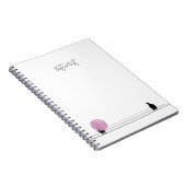 Grappig Schattige Bubblegum Vogels op een Draadwit Notitieboek (Rechterzijde)