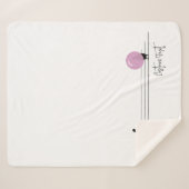 Grappig Schattige Bubblegum Vogels op een Draadwit Sherpa Deken (Voorkant (horizontaal))