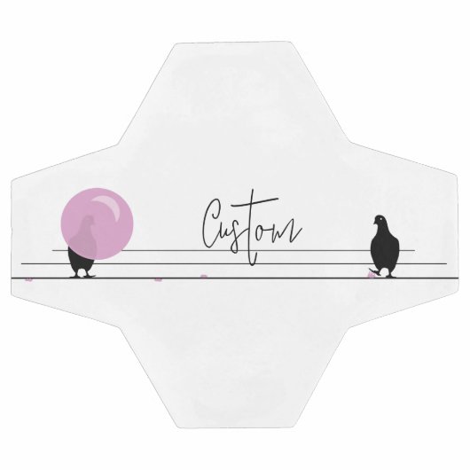 Grappig Schattige Bubblegum Vogels op een Draadwit Voetbal (Enkel)