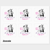 Grappig Schattige Bunco Speler Party Invite Vierkante Sticker (Vel)