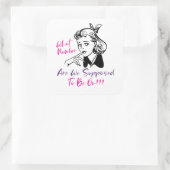 Grappig Schattige Bunco Speler Party Invite Vierkante Sticker (Tas)