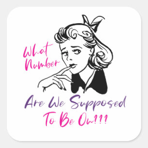 Grappig Schattige Bunco Speler Party Invite Vierkante Sticker