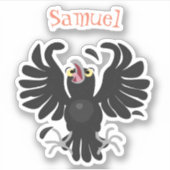 Grappig schattige cartoon-illustratie sticker (Voorkant)