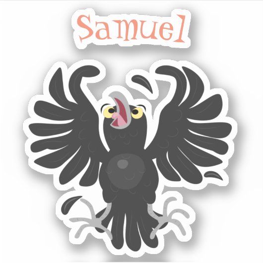 Grappig schattige cartoon-illustratie sticker (Voorkant)