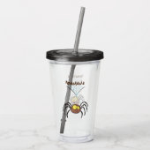 Grappig schattige cartoon van de fluffiasappel acryl drinkbeker (Achterkant)