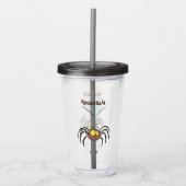 Grappig schattige cartoon van de fluffiasappel acryl drinkbeker (Voorkant)