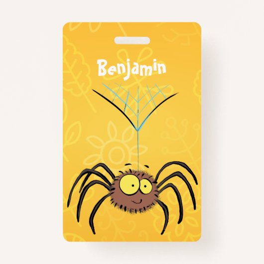 Grappig schattige cartoon van de fluffiasappel badge (Voorkant)