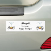 Grappig schattige cartoon van de fluffiasappel bumpersticker (Op auto)