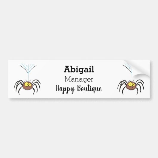 Grappig schattige cartoon van de fluffiasappel bumpersticker (Voorkant)