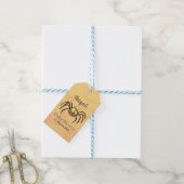 Grappig schattige cartoon van de fluffiasappel cadeaulabel (Met Touw)