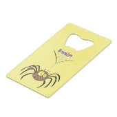 Grappig schattige cartoon van de fluffiasappel creditkaart flessenopener (Voorkant Gekanteld)